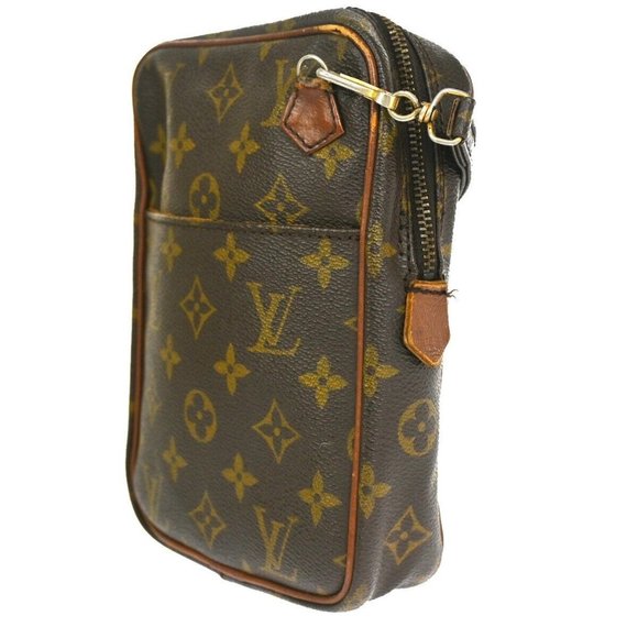 Authentic LOUIS VUITTON Danube Shoulder Bag Monogram Leather Brown - Picture 5 of 16